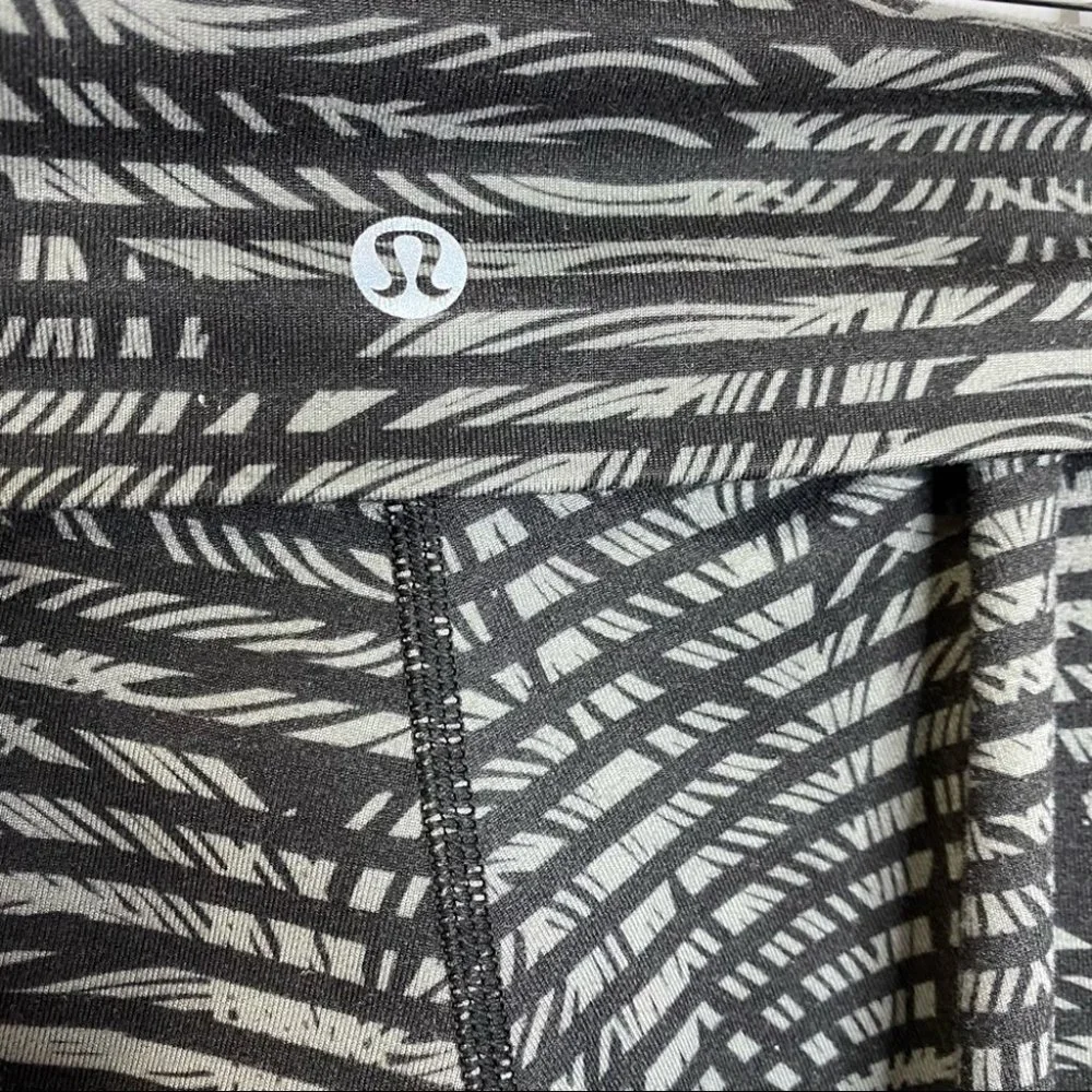 Lululemon Wunder Under Feather Print Crop Leggings - Picture 6 of 9